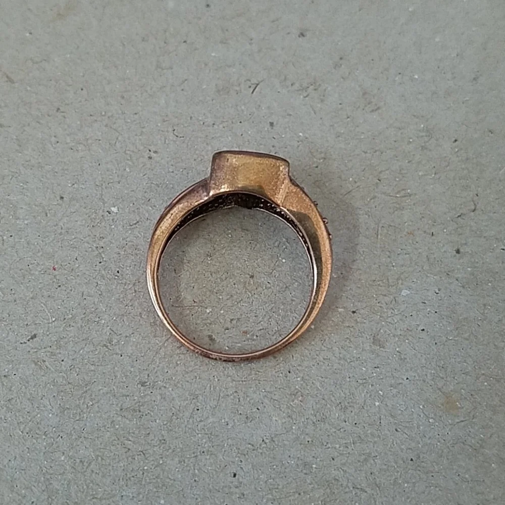 Sterling Silver and Red Stone Ring